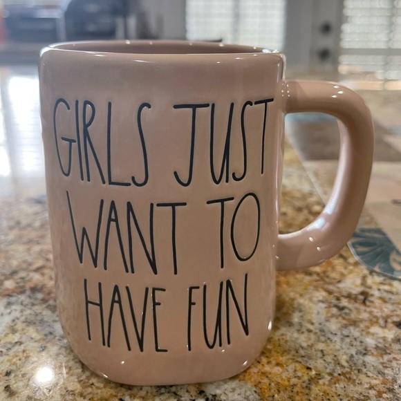 Rae Dunn New rose color cup says girls just wanna have fun - Picture 4 of 4